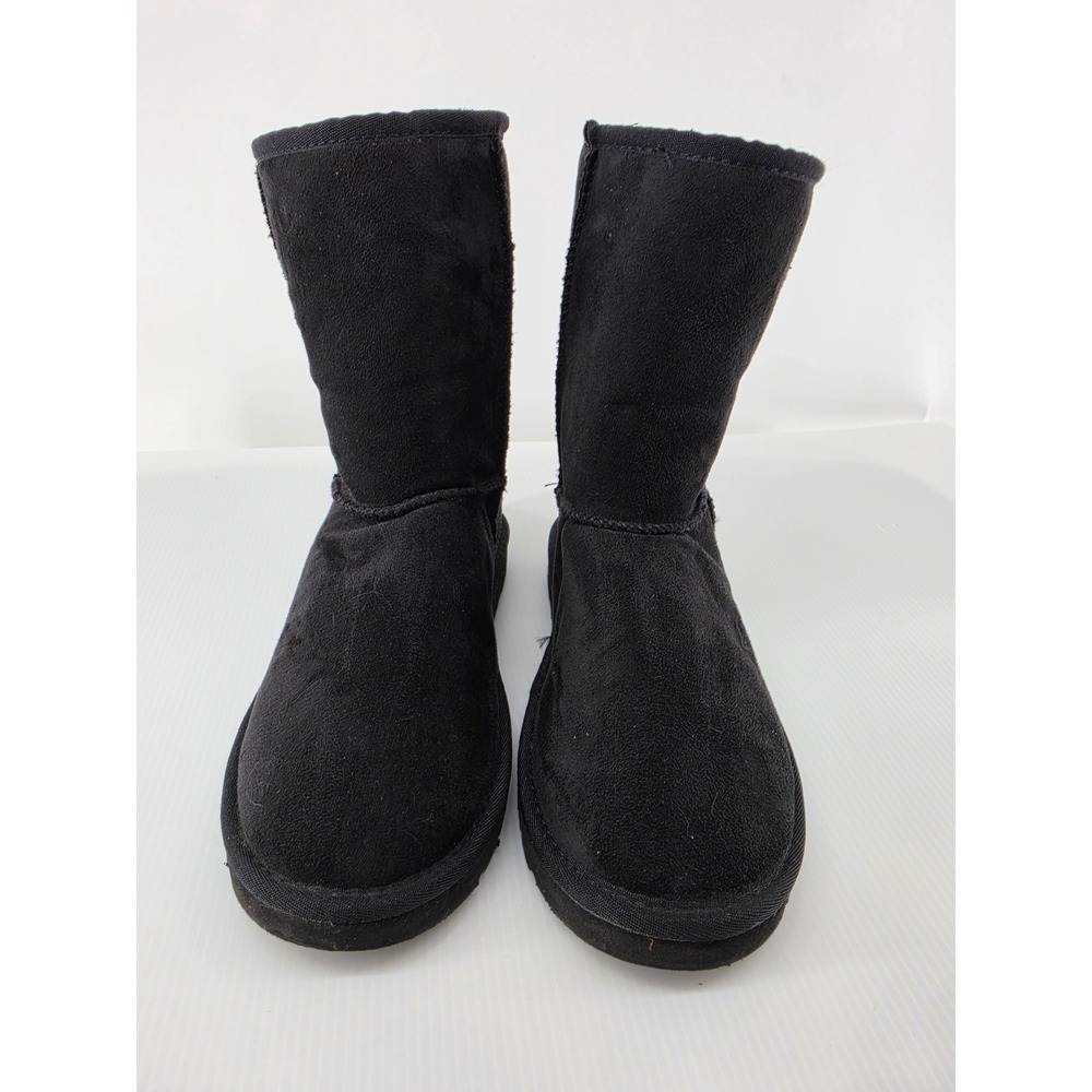 UGG Australia Classic Short Black Suede Sheepskin Boots Womens 8